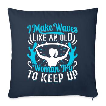 Conception d’exercices aérobiques - Housse de coussin décorative 45 x 45 cm - bleu marine - Devant