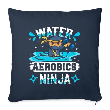 Conception d’exercices aérobiques - Housse de coussin décorative 45 x 45 cm - bleu marine - Devant