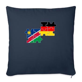 Namibie Allemagne Drapeau Namibiens allemands - Housse de coussin décorative 45 x 45 cm - bleu marine - Devant