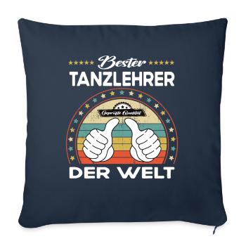 Bester tanzlehrer der Welt - Sofakissenbezug 45 x 45 cm - Navy - Vorne