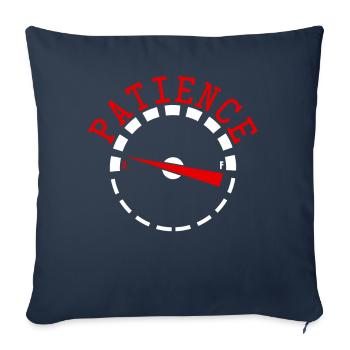Impatient Impatience Patience - Housse de coussin décorative 45 x 45 cm - bleu marine - Devant