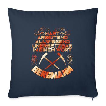 Minenarbeiter Geschenk für Bergmänner Bergbau - Sofakissenbezug 45 x 45 cm - Navy - Vorne