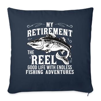 Funny Retired Fishermen Retirement Fishing - Sofakissenbezug 45 x 45 cm - Navy - Vorne