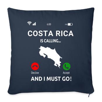 Vacances au Costa Rica en Amérique centrale - Housse de coussin décorative 45 x 45 cm - bleu marine - Devant