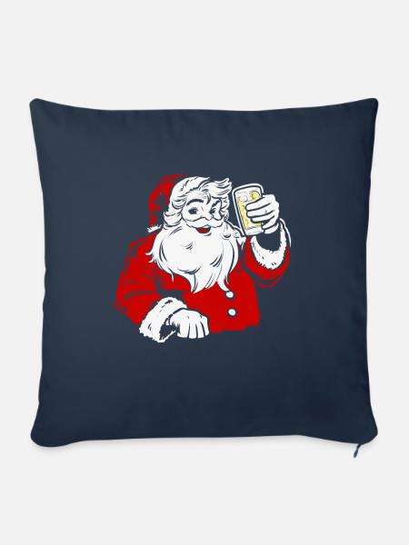 Pfälzer Weihnachtsmann dubbeglas Pfälzer - Sofakissenbezug 45 x 45 cm - Navy
