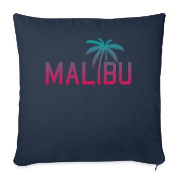 Neon Malibu Palm Tree Retro Style - Sofa pillowcase 17,3'' x 17,3'' (45 x 45 cm) - navy - Front