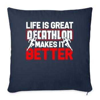 Decathlon Decathlon Makes Life Better - Sofa pillowcase 17,3'' x 17,3'' (45 x 45 cm) - navy - Front