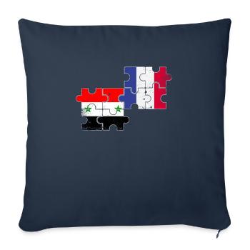 Syrien Frankreich Vintage Flagge Franzose Syrer - Sofakissenbezug 45 x 45 cm - Navy - Vorne