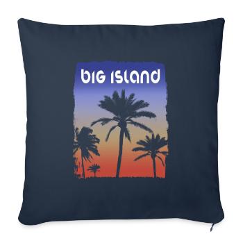 Big Island Hawaii Sunset Vacation Souvenir Palm - Sofa pillowcase 17,3'' x 17,3'' (45 x 45 cm) - navy - Front