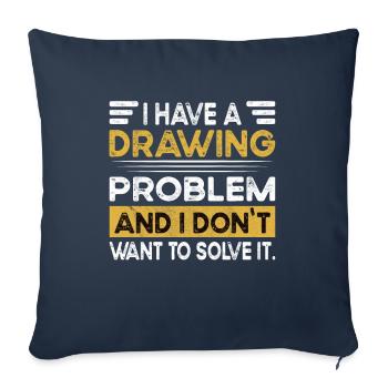 Drawing is my hobby - Sofakissenbezug 45 x 45 cm - Navy - Vorne