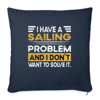 Sailing is my hobby - Sofa pillowcase 17,3'' x 17,3'' (45 x 45 cm) - navy - Front