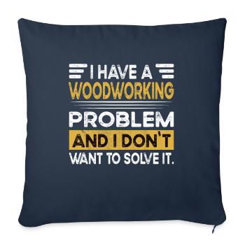 Woodworking is my hobby - Sofakissenbezug 45 x 45 cm - Navy - Vorne