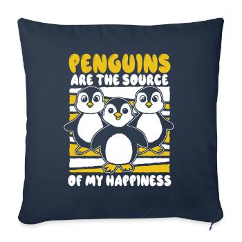 Penguins Are The Source Of My Happiness Seabird - Sofa pillowcase 17,3'' x 17,3'' (45 x 45 cm) - navy - Front
