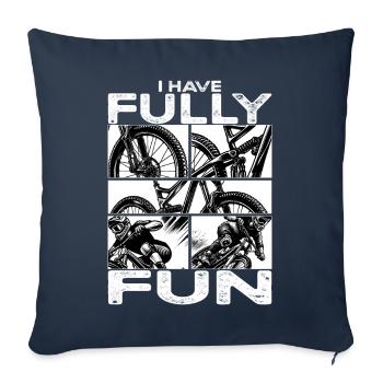 Mountainbike I have fully fun MTB - Sofakissenbezug 45 x 45 cm - Navy - Vorne