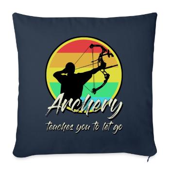 Archery Bow Shooting - Sofa pillowcase 17,3'' x 17,3'' (45 x 45 cm) - navy - Front