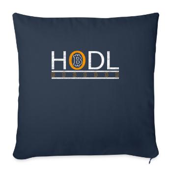 Hodl Crypto Bitcoin BTC Miner Blockchain Trader - Sofa pillowcase 17,3'' x 17,3'' (45 x 45 cm) - navy - Front