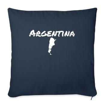 Argentine Vintage Carte Argentine Argentine - Housse de coussin décorative 45 x 45 cm - bleu marine - Devant
