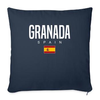 Granada Spain - Sofa pillowcase 17,3'' x 17,3'' (45 x 45 cm) - navy - Front