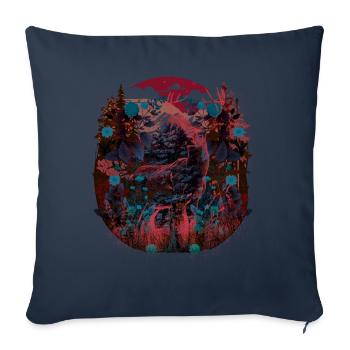 Vintage Deer Nature Retro Deer Woodland Animals - Sofa pillowcase 17,3'' x 17,3'' (45 x 45 cm) - navy - Front