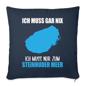 Just have to go to the Steinhuder Meer - Sofa pillowcase 17,3'' x 17,3'' (45 x 45 cm) - navy - Front