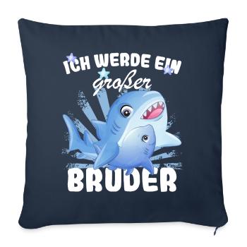 Announcing the next generation | I'm going to be a big brother in 2025 - Sofa pillowcase 17,3'' x 17,3'' (45 x 45 cm) - navy - Front