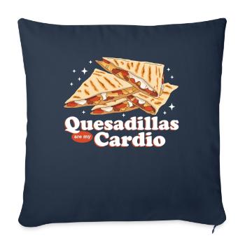 Quesadilla Quesadillas Tortilla Cadeau - Housse de coussin décorative 45 x 45 cm - bleu marine - Devant