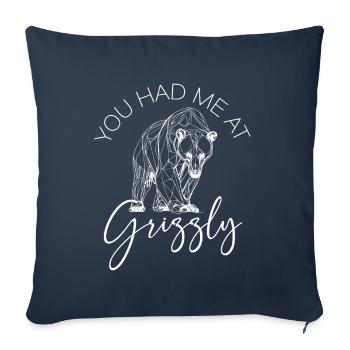 Grizzly Bear Brown Bear Bear - Sofa pillowcase 17,3'' x 17,3'' (45 x 45 cm) - navy - Front