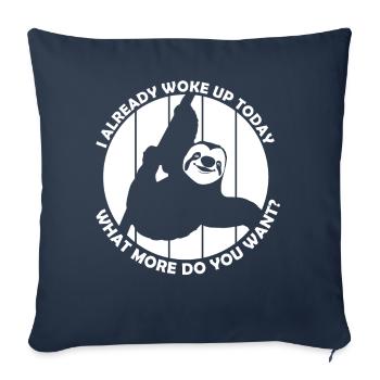Sloth Tired Sleeping Lazy Slow Sloths - Sofakissenbezug 45 x 45 cm - Navy - Vorne