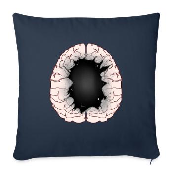 Cerveau Idiot Idiot Cerveau Intelligence - Housse de coussin décorative 45 x 45 cm - bleu marine - Devant