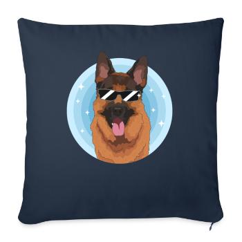 Cadeau Berger Allemand Chien Berger Allemand Cadeau Chien Berger Allemand - Housse de coussin décorative 45 x 45 cm - bleu marine - Devant