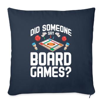 Jeux de société Jeux de société Jeux de nuit Jeux de société Cadeau - Housse de coussin décorative 45 x 45 cm - bleu marine - Devant