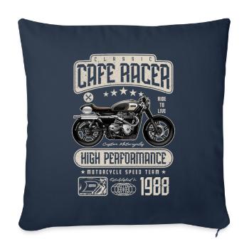 Cafe Racer Motorcycle Birthday Biker Born 1988 - Sofa pillowcase 17,3'' x 17,3'' (45 x 45 cm) - navy - Front