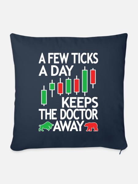 Futures Trading, Futures Trader, Daytrading - Sofakissenbezug 45 x 45 cm - Navy