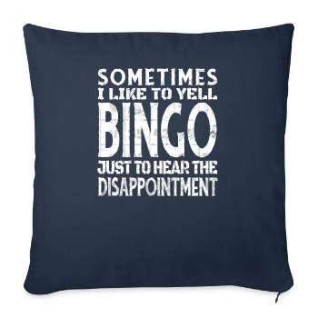 Bingo Player Bingo Jeu de bingo Jeux de bingo - Housse de coussin décorative 45 x 45 cm - bleu marine - Devant