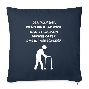 LE MOMENT OÙ VOUS RÉALISEZ QUE VOUS ÊTES VIEUX 2 - Housse de coussin décorative 45 x 45 cm - bleu marine - Devant