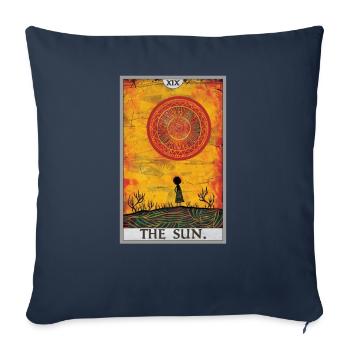 Tarot Card Tarot Card The Sun The Sun - Sofa pillowcase 17,3'' x 17,3'' (45 x 45 cm) - navy - Front