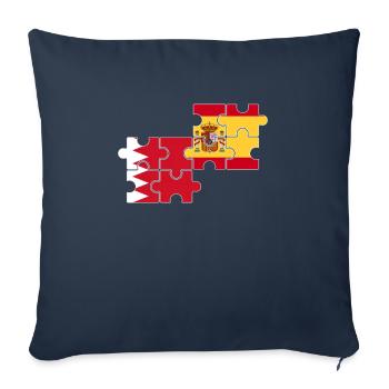 Bahrain Spain Flag of Bahraini - Sofa pillowcase 17,3'' x 17,3'' (45 x 45 cm) - navy - Front