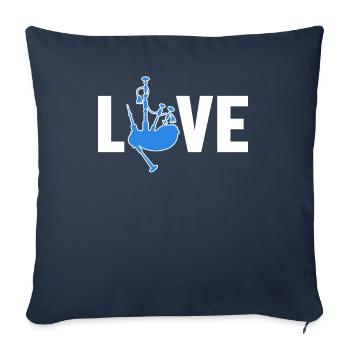 Bagpipe Love Great Highland Bagpipe Lessons - Sofa pillowcase 17,3'' x 17,3'' (45 x 45 cm) - navy - Front