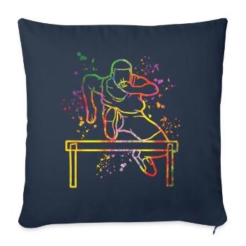 Hurdle Run Obstacle Course Kids Hurdle Run - Sofa pillowcase 17,3'' x 17,3'' (45 x 45 cm) - navy - Front