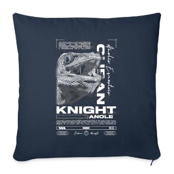 Cuban Knight Anole Reptile Keeper Lizard - Sofa pillowcase 17,3'' x 17,3'' (45 x 45 cm) - navy - Front