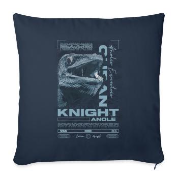 Cuban Knight Anole Reptile Keeper Lizard - Sofa pillowcase 17,3'' x 17,3'' (45 x 45 cm) - navy - Front