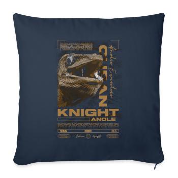Cuban Knight Anole Reptile Keeper Lizard - Sofa pillowcase 17,3'' x 17,3'' (45 x 45 cm) - navy - Front