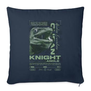 Cuban Knight Anole Reptile Keeper Lizard - Sofa pillowcase 17,3'' x 17,3'' (45 x 45 cm) - navy - Front