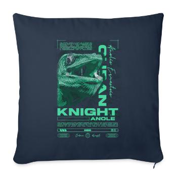 Cuban Knight Anole Reptile Keeper Lizard - Sofa pillowcase 17,3'' x 17,3'' (45 x 45 cm) - navy - Front