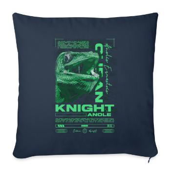 Cuban Knight Anole Reptile Keeper Lizard - Sofa pillowcase 17,3'' x 17,3'' (45 x 45 cm) - navy - Front