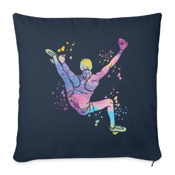 Boulderer Colorsplash Boulder Bouldern - Sofakissenbezug 45 x 45 cm - Navy - Vorne