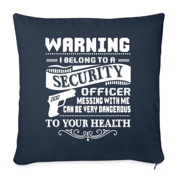 Security Officer I Belong To Security Officer - Sofa pillowcase 17,3'' x 17,3'' (45 x 45 cm) - navy - Front