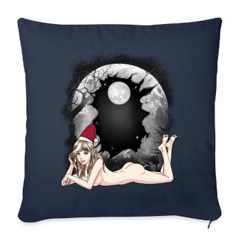 Sexy Santa Claus Santa Troll Xmas Santa - Sofa pillowcase 17,3'' x 17,3'' (45 x 45 cm) - navy - Front