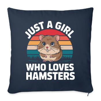 Hamster - Sofakissenbezug 45 x 45 cm - Navy - Vorne