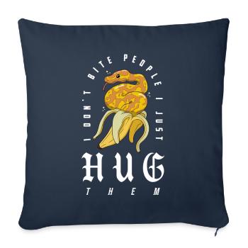Ball Python Snake Owner Banana Royal Python - Sofa pillowcase 17,3'' x 17,3'' (45 x 45 cm) - navy - Front